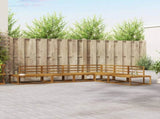 Outdoor Sofa Set Natural Solid Acacia Wood 3368142