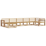 Outdoor Sofa Set 7 pcs White Solid Acacia Wood 3386763