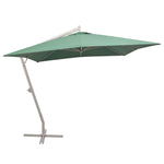 ZNTS Hanging Garden Parasol 300x300 cm Green Aluminium Pole 42973