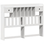 ZNTS Bed Frame without Mattress White 150x200 cm King Size Solid Wood Pine 3323258