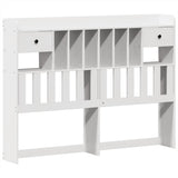 ZNTS Bed Frame without Mattress White 150x200 cm King Size Solid Wood Pine 3323258