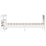 Bed Frame without Mattress White 75x190 cm Small Single Solid Wood Pine 3306289