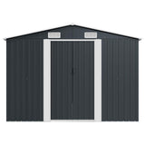 Garden Shed 257x580x181 cm Metal Anthracite 143354