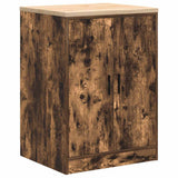 Garage Storage Cabinet Smoked Oak 60x51x85 cm Solid Wood Pine 860575