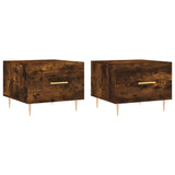 Coffee Tables 2 pcs Smoked Oak 50x50x40 cm Engineered Wood 829375
