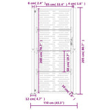 Garden Gate Anthracite 100x200 cm Steel Square Design 153195