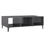 Coffee Table High Gloss Grey 103.5x60x35 cm Engineered Wood 806030