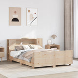 ZNTS Bed Frame without Mattress 120x200 cm Solid Wood Pine 3323653