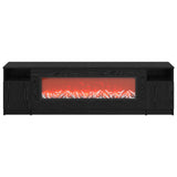 Electric Fireplace Black Oak 165 x 28.5 x 47 cm Engineered wood 8021184