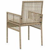 Garden Chair 2 pcs Beige 55 x 53 x 85 cm Poly Rattan 42003449