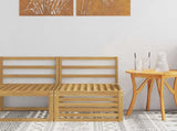 Outdoor Middle Sofa Solid Acacia Wood White 63 x 59 x 73 cm 901493