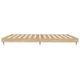 Bed Frame without Mattress Sonoma Oak 200x200 cm Engineered Wood 832112