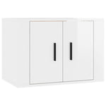 ZNTS 4 Piece TV Cabinet Set High Gloss White Engineered Wood 3188544