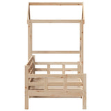 Day Bed with Roof without Mattress 90x200 cm Solid Wood 3282324