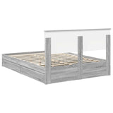 Storage Bed Grey Sonoma 160 x 200 cm Engineered Wood 3408443