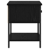Bedside Table 2 pcs Black Oak 34 x 35.5 x 45 cm Engineered Wood 881805