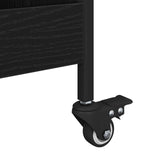 Kitchen Trolley Black Oak 70 x 30 x 82 cm Engineered Wood 879626