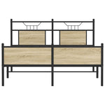 Bed Frame without Mattress Sonoma Oak 140x190 cm Engineered Wood 4106980