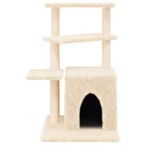 Cat Tree with Sisal Scratching Posts Cream 83.5 cm 172121