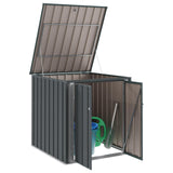 Garden Storage Box Black 101.5 x 107 x 100 cm Steel 42011281