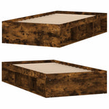Bed Frame without Mattress Smoked Oak 100x200 cm 3203835