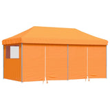 Foldable Party Tent Pop-Up with 4 Sidewalls Orange 4004953