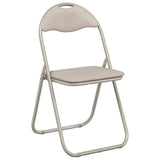 Folding Chair 2 pcs Sand 48 x 43.5 x 81 cm Faux Leather 42029047