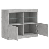 Sideboard with LED Lights Concrete Grey 81x37x67 cm 836661