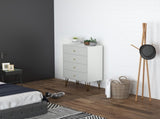 Tall Chest of Drawers, 4-Drawer Dresser for Bedroom, Modern Storage Cabinets with Hairpin Legs, T3398P344338