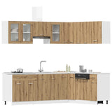 11 Piece Kitchen Cabinet Set Lyon" Artisan Oak Engineered Wood 3328578
