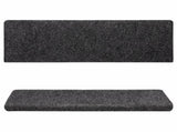 Stair Mats Self-adhesive 15 pcs 65x21x4 cm Dark Grey Rectangular Edge 134562