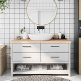 Bathroom Countertop 140x60x cm Untreated Solid Wood 3156056