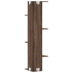 ZNTS Wall Corner Shelf Brown Oak 36.5x36.5x140 cm Engineered Wood 852633