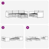 Outdoor Sofa Set 6 pcs Natural Solid Acacia Wood 3383012