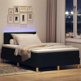 Box Spring Bed with Mattress Black 120 x 200 cm Fabric 3342431