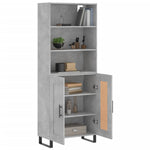 Highboard Concrete Grey 69.5x34x180 cm Engineered Wood 3189985