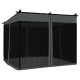 Gazebo with Mesh Walls Anthracite 3x3 m Steel 4003909