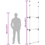 Telescopic Wardrobe System with Rods Aluminium 321112