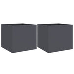 ZNTS Planters 2 pcs Anthracite 32x30x29 cm Steel 841540