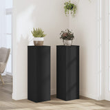 Plant Stand 2pcs Black 25x25x80 cm Engineered Wood 852943