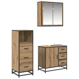 Bathroom Furniture Set 3 pcs Artisan Oak Engineered Wood 3402424