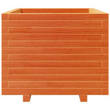 Garden Planter Wax Brown 60x60x49.5 cm Solid Wood Pine 3282521