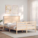 Bed Frame without Mattress 140x190 cm Solid Wood 3195201