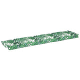 Pallet Cushion Green Leaf Pattern 180 x 40 x 8 cm Oxford Fabric 42001676