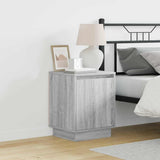 Bedside Cabinet 2 pcs Grey 39 x 34.5 x 50 cm Engineered wood 869605