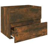 Sink Cabinet Smoked Oak 60x38.5x45 cm Engineered Wood 815648