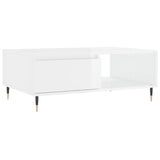 Coffee Table High Gloss White 90x60x35 cm Engineered Wood 827054