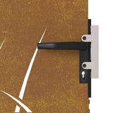 Garden Gate 85x100 cm Corten Steel Grass Design 153221