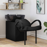 Shampoo Chair Height Adjustable Black 63 x 141 x 92 cm PVC 42009070