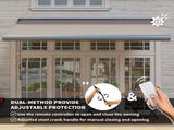 3 x 2.5 m Electric Awning with Remote Controller, Aluminium Frame DIY Retractable Awning, UV50 Sun T3398P323860
